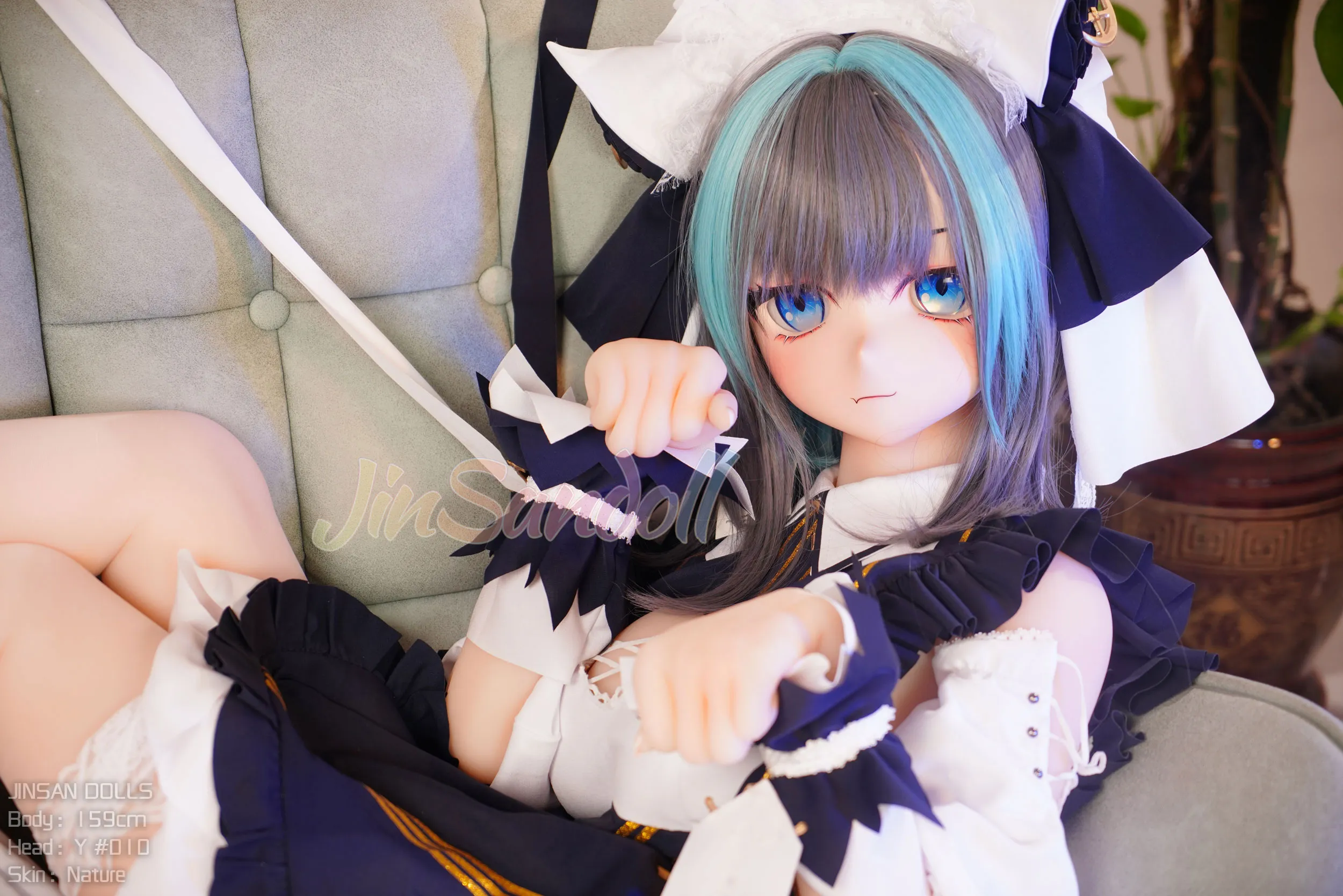 159cm (5ft3) Bonnet H Poupée réaliste style anime PVC et S-TPE Poupée sexuelle Tête #Y010